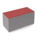 Groove modular breakout seating brick - forecast grey body with extent red top