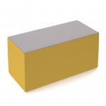 Groove modular breakout seating brick - lifetime yellow body with forecast grey top GR03-LY-FG