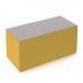 Groove modular breakout seating brick - lifetime yellow body with forecast grey top
