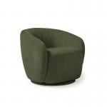 Grace single swivel club chair in olive green GRA50001-OG