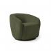 Grace single swivel club chair in olive green GRA50001-OG