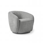 Grace single swivel club chair in warm grey GRA50001-WG