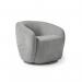 Grace single swivel club chair in warm grey GRA50001-WG