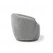 Grace single swivel club chair in warm grey GRA50001-WG
