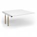 Connex Plus Goal-Post Wooden 1600 x 1600 x 725mm Back to Back Add On Bay - White Frame White Top GWBT1616-AB-WH-WH