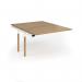 Connex Goal-Post Wooden 1200 x 1600 x 725mm Back to Back Add On Bay - White Frame Oak Top GWCO1216-AB-WH-O