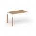 Connex Goal-Post Wooden 1200 x 800 x 725mm Single Add On Bay - White Frame Oak Top GWCO128-AB-WH-O