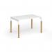 Connex Goal-Post Wooden 1200 x 800 x 725mm Single Desk - White Frame White Top GWCO128-WH-WH