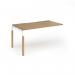 Connex Goal-Post Wooden 1400 x 800 x 725mm Single Add On Bay - White Frame Oak Top GWCO148-AB-WH-O