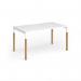 Connex Goal-Post Wooden 1400 x 800 x 725mm Single Desk - White Frame White Top GWCO148-WH-WH