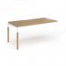 Connex Goal-Post Wooden 1600 x 800 x 725mm Single Add On Bay - White Frame Oak Top GWCO168-AB-WH-O