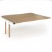 Connex Goal-Post Wooden 1800 x 1600 x 725mm Back to Back Add On Bay - White Frame Oak Top GWCO1816-AB-WH-O