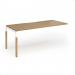 Connex Goal-Post Wooden 1800 x 800 x 725mm Single Add On Bay - White Frame Oak Top GWCO188-AB-WH-O