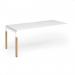 Connex Goal-Post Wooden 1800 x 800 x 725mm Single Add On Bay - White Frame White Top GWCO188-AB-WH-WH