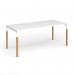 Connex Goal-Post Wooden 1800 x 800 x 725mm Single Desk - White Frame White Top GWCO188-WH-WH