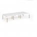 Connex Goal-Post Wooden 3600 x 1600 x 725mm Back to Back Desk (6 x 1200mm) - White Frame White Top GWCO3616-WH-WH