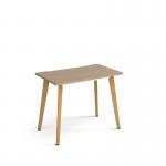 Giza straight desk 1000mm x 600mm with wooden legs - oak finish, oak top GZ610-KO