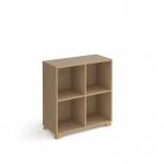Giza cube storage unit 950mm high with 4 open boxes and wooden legs - oak GZCS2-2-KO