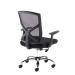 Hale black mesh back operator chair with black fabric seat and chrome base HAL300T1-K