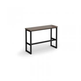 Otto Poseur benching solution high bench 1050mm wide - black frame, barcelona walnut top HB1050-K-BW