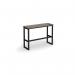 Otto Poseur benching solution high bench 1050mm wide - black frame and barcelona walnut top