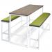 Otto Poseur benching solution high bench 1050mm wide - black frame and white top