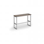 Otto Poseur benching solution high bench 1050mm wide - silver frame, barcelona walnut top HB1050-S-BW