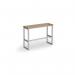 Otto Poseur benching solution high bench 1050mm wide - silver frame, kendal oak top HB1050-S-KO