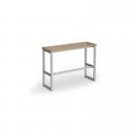 Otto Poseur benching solution high bench 1050mm wide - silver frame, kendal oak top HB1050-S-KO