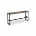 Otto Poseur benching solution high bench 1650mm wide - black frame, barcelona walnut top HB1650-K-BW