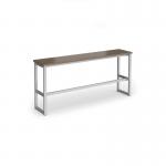 Otto Poseur benching solution high bench 1650mm wide - silver frame, barcelona walnut top HB1650-S-BW