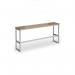 Otto Poseur benching solution high bench 1650mm wide - silver frame, kendal oak top HB1650-S-KO