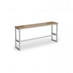 Otto Poseur benching solution high bench 1650mm wide - silver frame, kendal oak top HB1650-S-KO