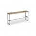 Otto Poseur benching solution high bench 1650mm wide - silver frame and kendal oak top