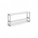 Otto Poseur benching solution high bench 1650mm wide - silver frame, white top HB1650-S-WH