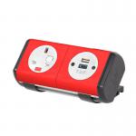 Hubble clip-on power module 1 x UK socket, 1 x TUF (A&C connectors) USB charger - red HBL-1-R