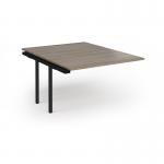 Connex Plus O Frame 1200 x 1600 x 725mm Back to Back Add On Bay - Black Frame Nebraska Oak Top HCO1216-AB-K-NO
