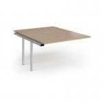 Connex Plus O Frame 1200 x 1600 x 725mm Back to Back Add On Bay - Silver Frame Kendal Oak Top HCO1216-AB-S-KO