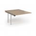 Connex Plus O Frame 1200 x 1600 x 725mm Back to Back Add On Bay - Silver Frame Kendal Oak Top HCO1216-AB-S-KO