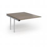 Connex Plus O Frame 1200 x 1600 x 725mm Back to Back Add On Bay - Silver Frame Nebraska Oak Top HCO1216-AB-S-NO
