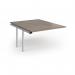 Connex Plus O Frame 1200 x 1600 x 725mm Back to Back Add On Bay - Silver Frame Nebraska Oak Top HCO1216-AB-S-NO
