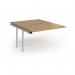 Connex Plus O Frame 1200 x 1600 x 725mm Back to Back Add On Bay - Silver Frame Oak Top HCO1216-AB-S-O