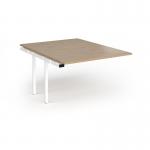 Connex Plus O Frame 1200 x 1600 x 725mm Back to Back Add On Bay - White Frame Kendal Oak Top HCO1216-AB-WH-KO