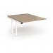 Connex Plus O Frame 1200 x 1600 x 725mm Back to Back Add On Bay - White Frame Kendal Oak Top HCO1216-AB-WH-KO