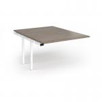 Connex Plus O Frame 1200 x 1600 x 725mm Back to Back Add On Bay - White Frame Nebraska Oak Top HCO1216-AB-WH-NO