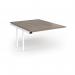 Connex Plus O Frame 1200 x 1600 x 725mm Back to Back Add On Bay - White Frame Nebraska Oak Top HCO1216-AB-WH-NO