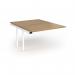 Connex Plus O Frame 1200 x 1600 x 725mm Back to Back Add On Bay - White Frame Oak Top HCO1216-AB-WH-O