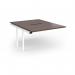 Connex Plus O Frame 1200 x 1600 x 725mm Back to Back Add On Bay - White Frame Walnut Top HCO1216-AB-WH-W