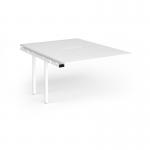 Connex Plus O Frame 1200 x 1600 x 725mm Back to Back Add On Bay - White Frame White Top HCO1216-AB-WH-WH