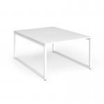Connex Plus O Frame 1200 x 1600 x 725mm Back to Back Desk (2 x 1200mm) - White Frame White Top HCO1216-WH-WH